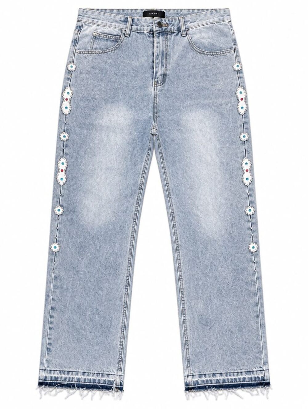 Amiri light wash embellished jeans